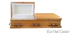 Eco Oak Casket open