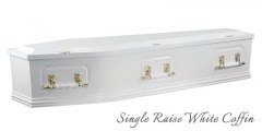 Single Raise White Coffin
